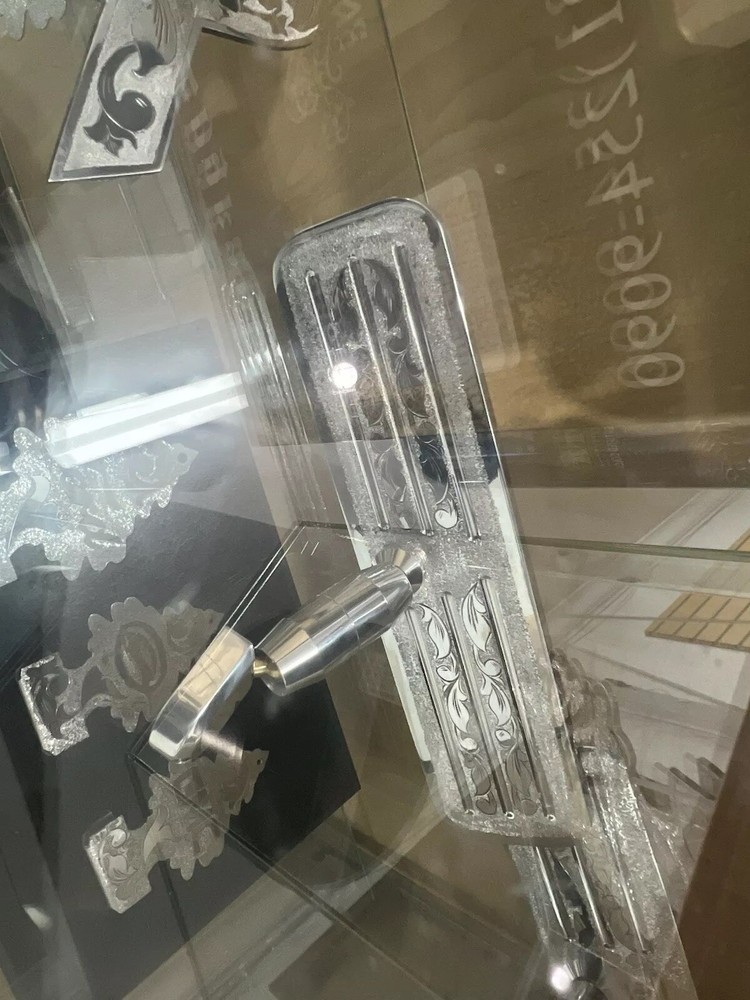 hand engraved ( REAR VIEW MIRROR ) Universal