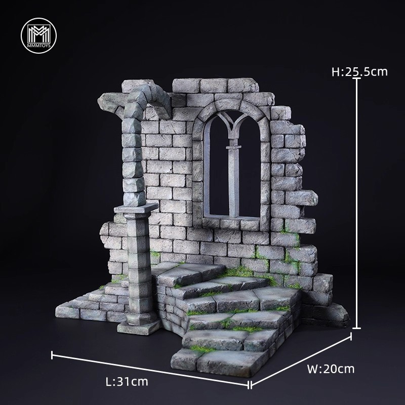 MMMToys 1:12 Scale Ancient Castle Ruins Diorama Model Set V2