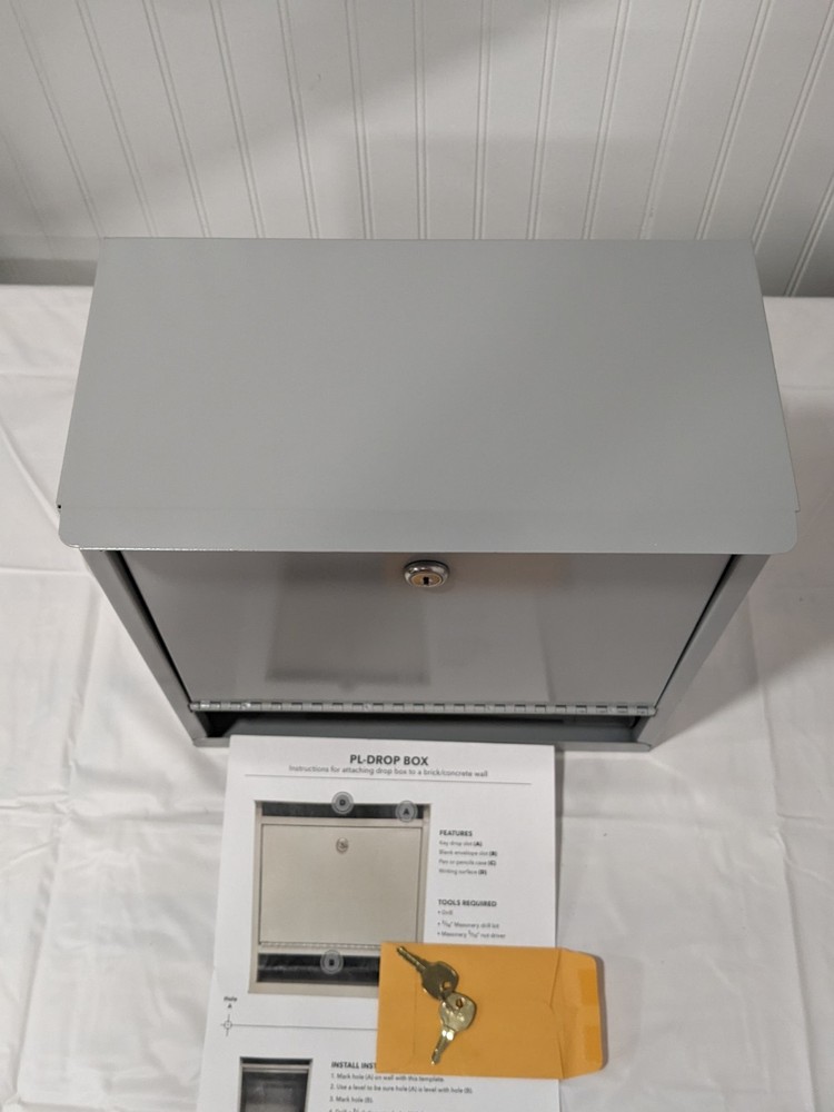PLATT & LABONIA Key Control: Drop-Off Box, Gray PL-DROPBOX