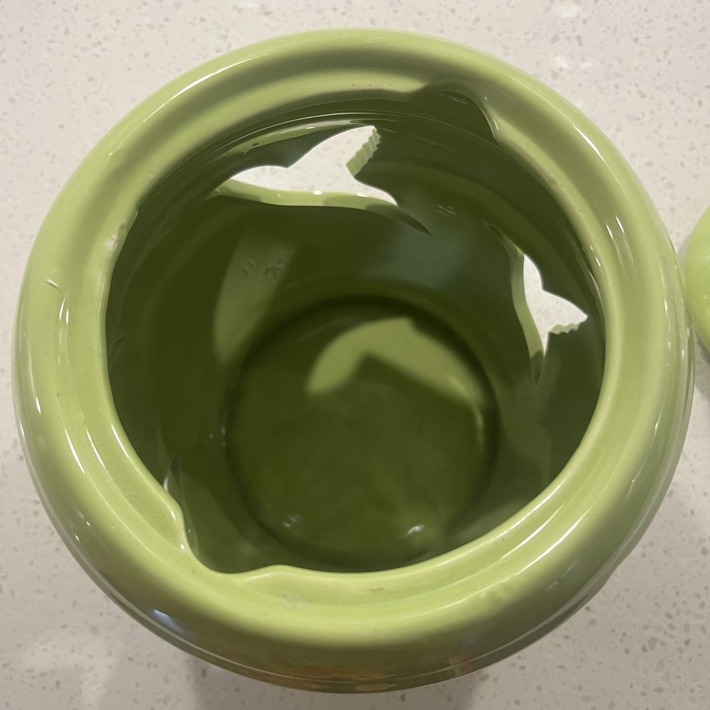 Lg Ceramic Spring Lantern Candle Holder W/Chimney Diffuser Hummingbird Design