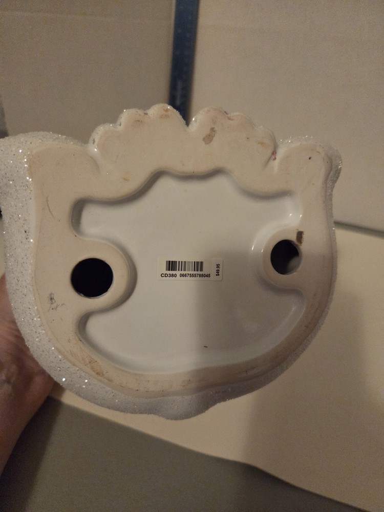 Bath Body Works White Glitter Bear 3 Wick. T1