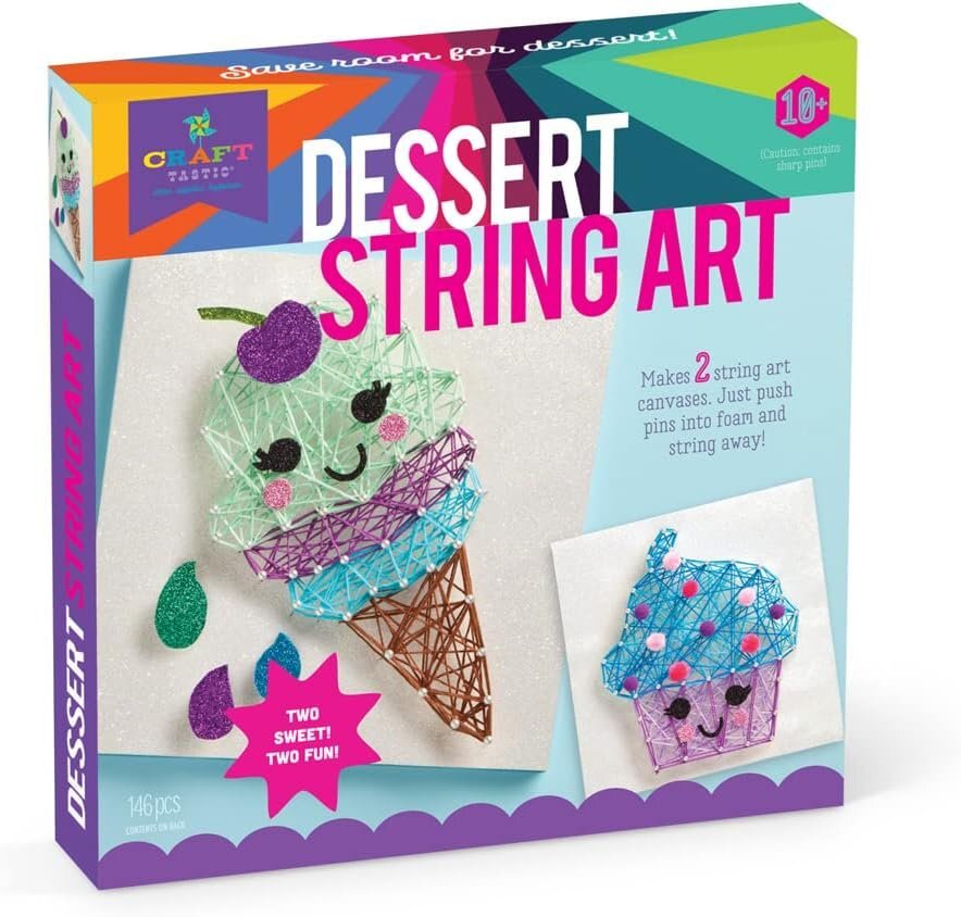Craft-tastic – String Art Kit – Craft Kit Makes 2 Large String Art Canvases –...