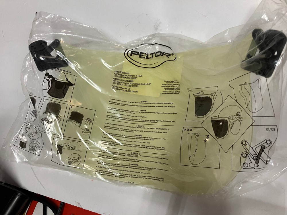 PELTOR Clear Acetate Replacement Visor V2A 13" X 8 1/2" - NEW