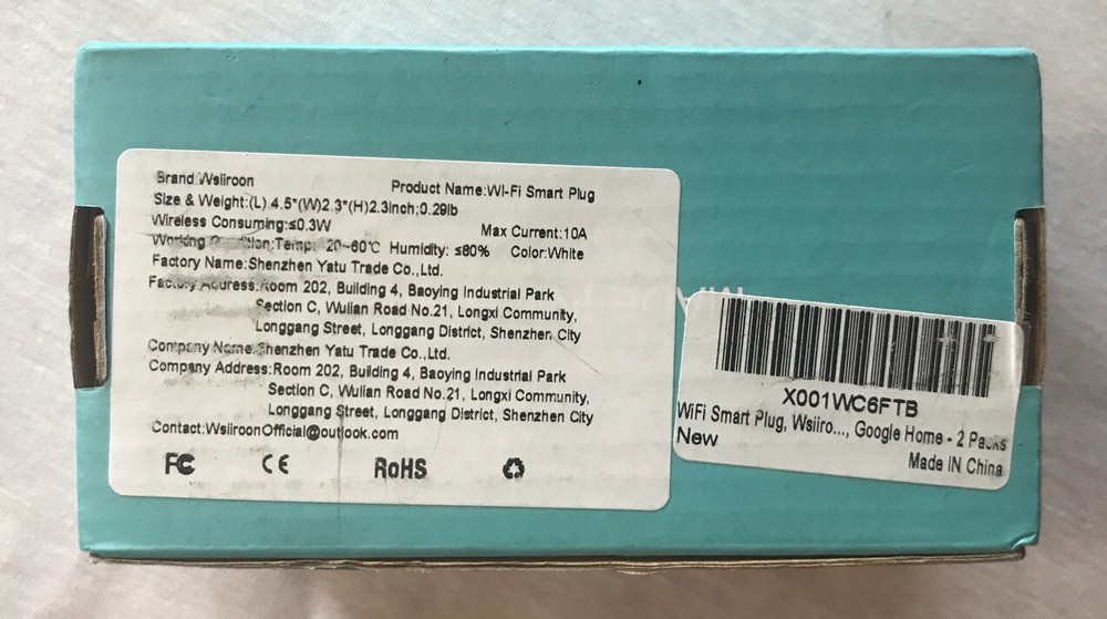 WIFI Smart Plug GOOGLE HOME 2 Packs