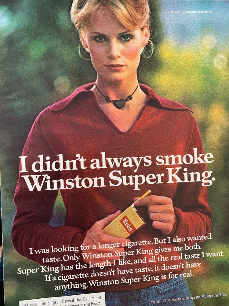 Winston Cigarettes, Full Page Vintage Print Ad
