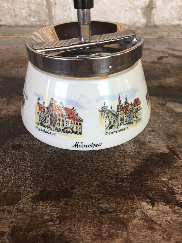 Vintage Tea Pot-Container - München Map Painted