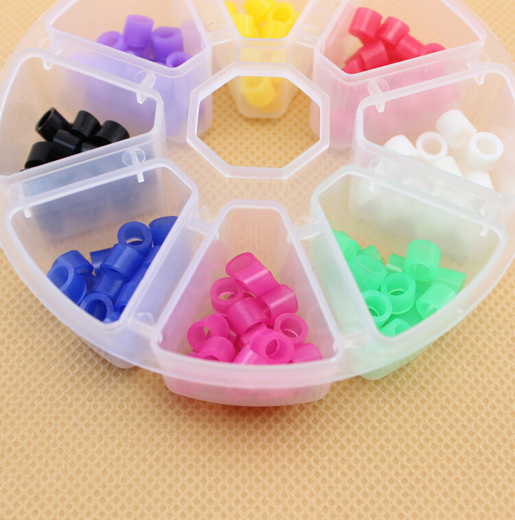 160Pcs/Box Color Code Circle Silicone Rings Multicolor For Dental Instruments