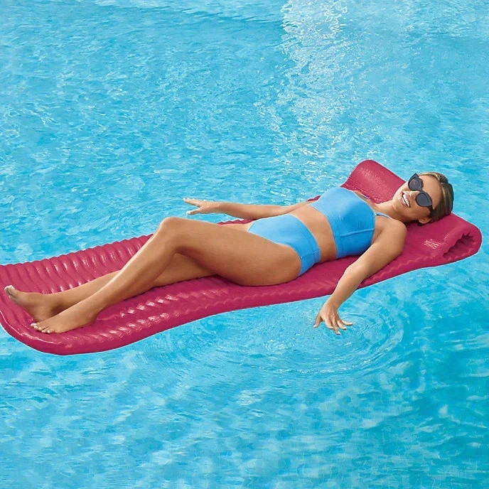 Frontgɑte Resort Collection Pool Float Sea Blue 2" Thick Foam Pillow