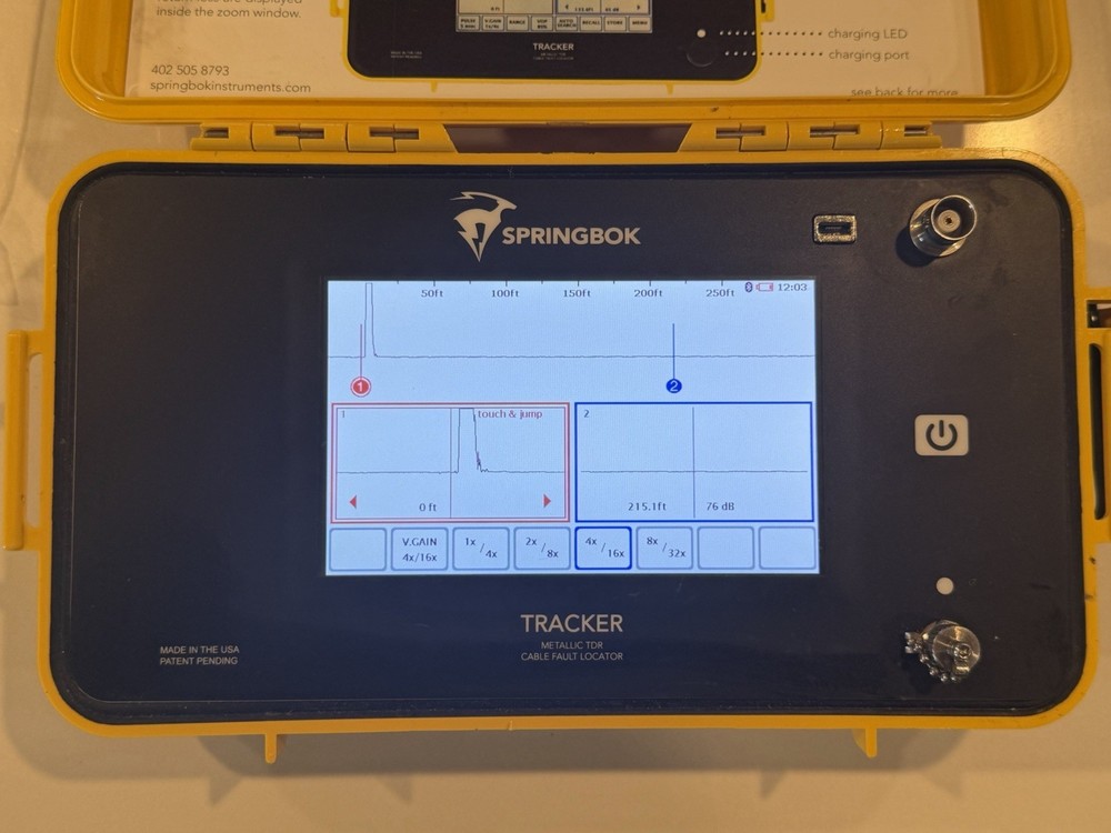 Springbok Tracker - Time Domain Reflectometer - CFL TDR CATV TDR