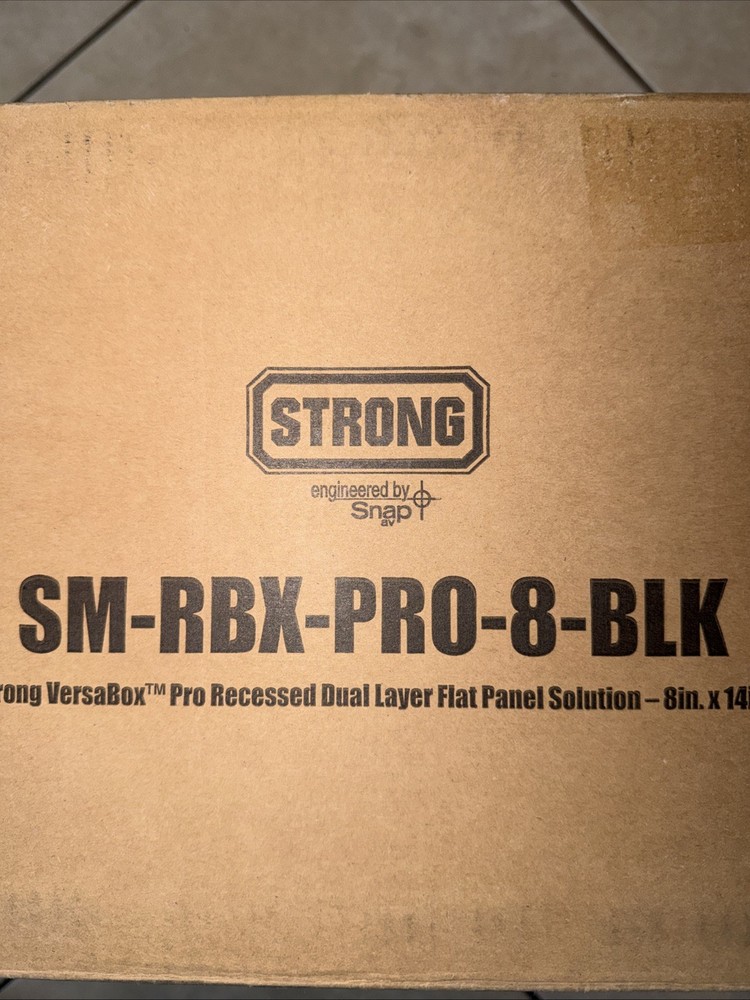 SM-RBX-PRO-8-BLK | Strong VersaBox Pro Recessed Dual Layer Flat Panel Solution
