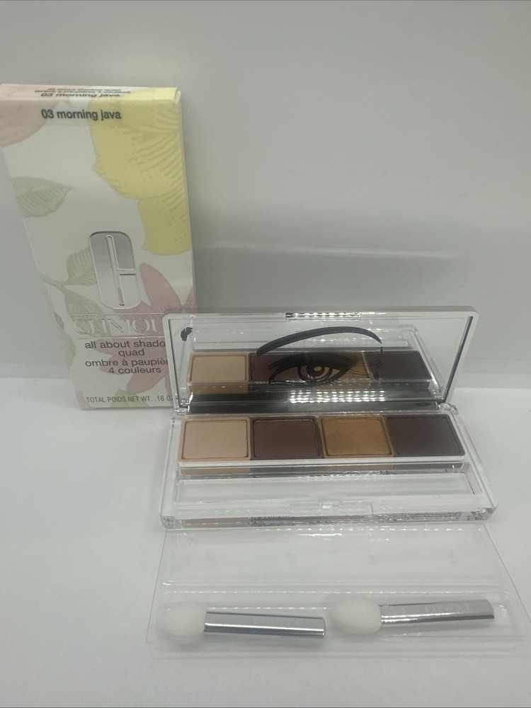 Clinique All About Shadow Quad - 03 MORNING JAVA Neutral Free Ship Eyeshadow NEW