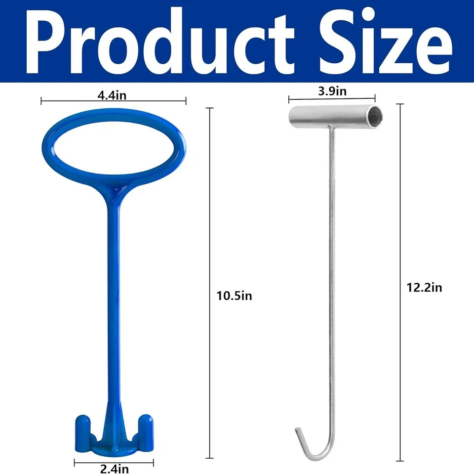 Skimmer Basket Handle Universal Pool Baskets Hook Tool with Inground Swimming
