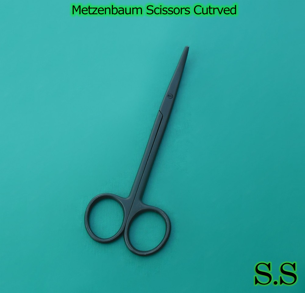Black Coated Metzenbaum Scissors 6"Curved, Surgical Instruments