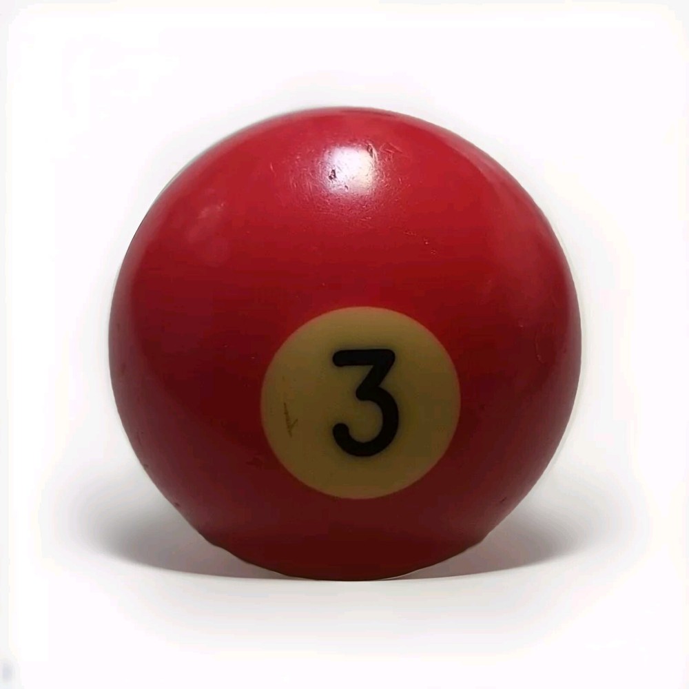 VTG Replacement Billiard Pool Ball 2 1/4" Diameter Standard # 3 Solid Red*