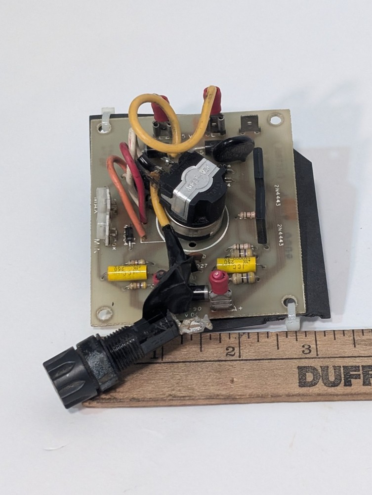 Motor control potentiometer, board & faceplate, Sure-Feed Streamfeeder B&H