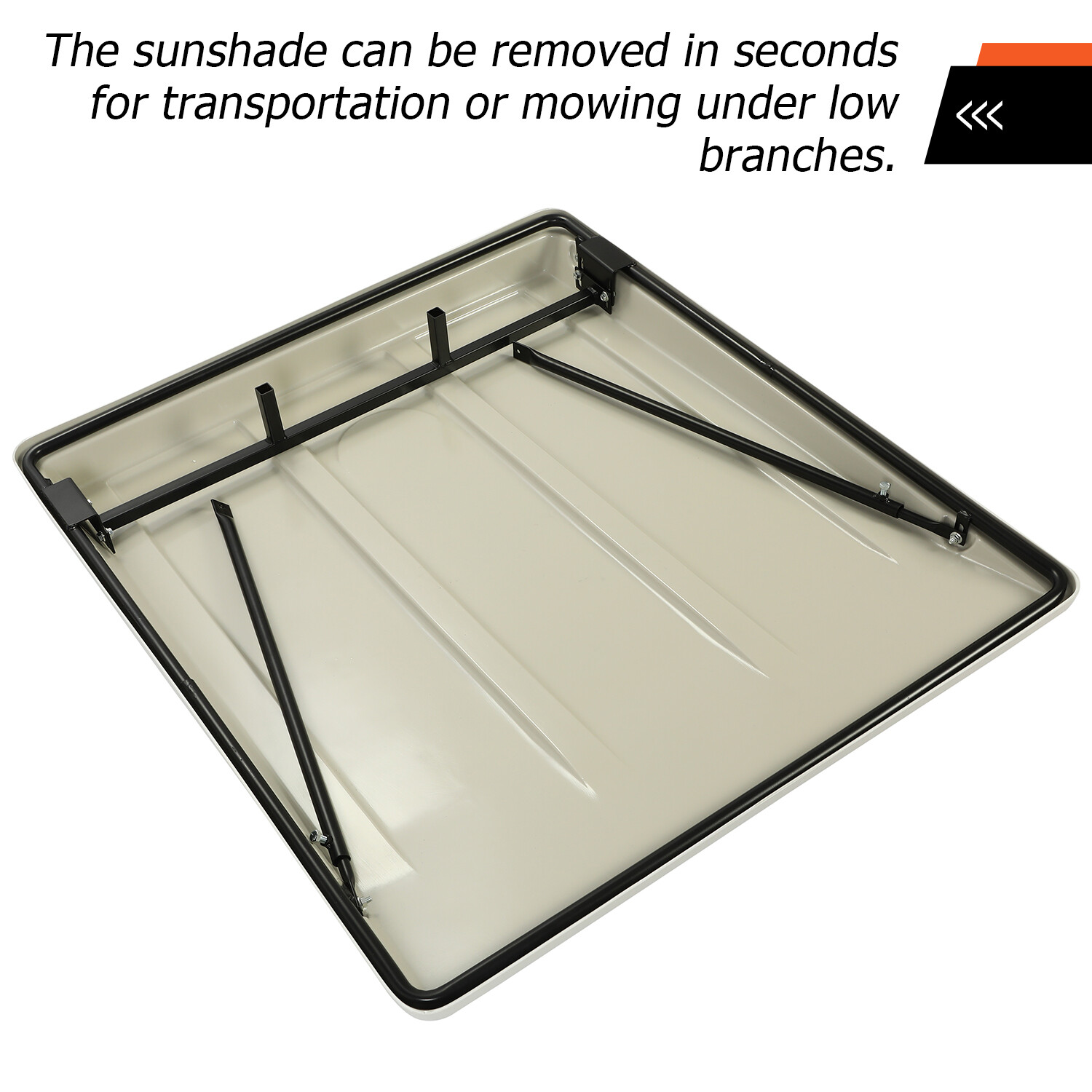 John Deere Tractor Canopy with ROPS Sun Shade Bracket, New