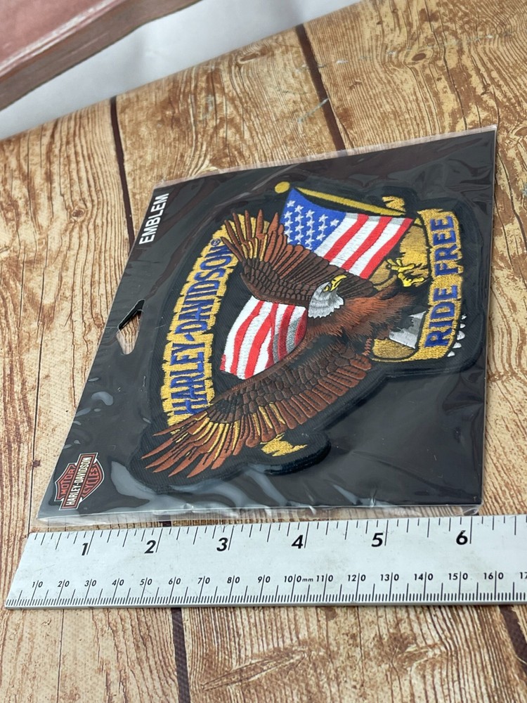 Harley Davidson Ride Free 2015 sew on patch motorcycle eagle flag
