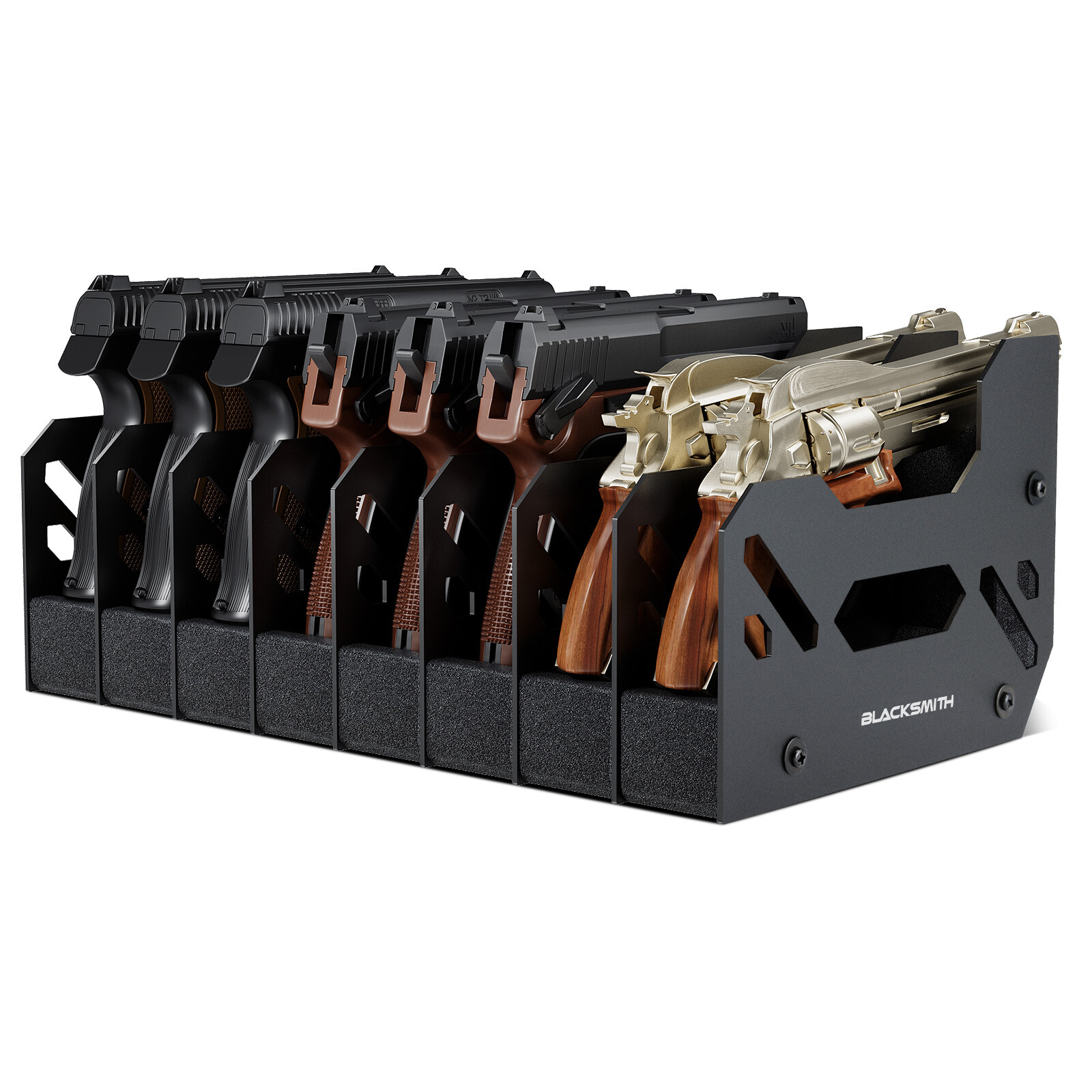 EVA Foam Gun Rack for 8 Handguns Pistol Holder Organizer Gun Safe Organizer