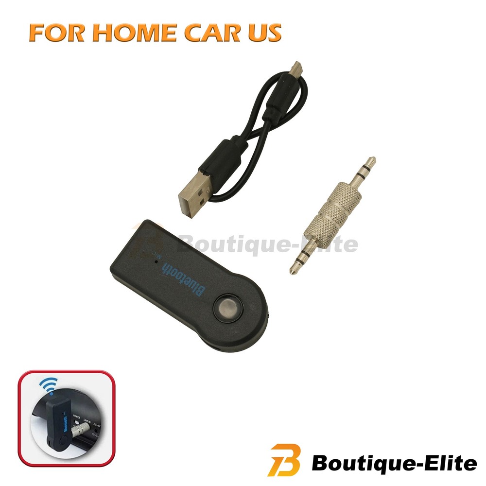 For Home Car Bluetooth Receiver Wireless 3.5mm AUX Audio Stereo Music Adapter