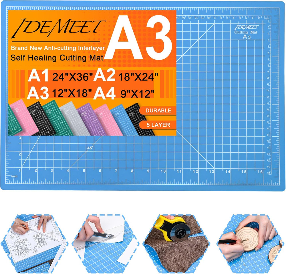 A3 Self Healing Cutting Mat Thick High Density Double Sided Grid Craft