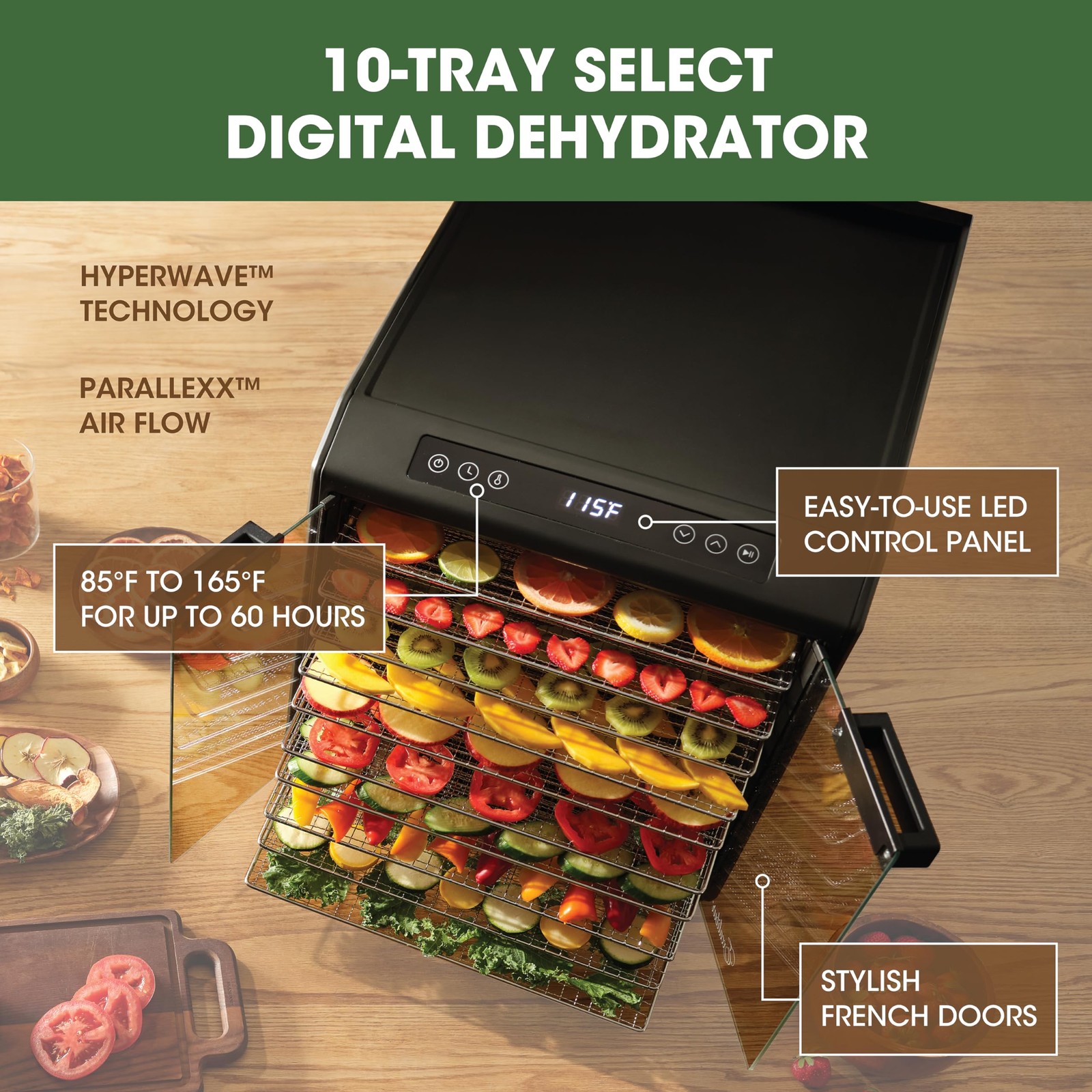 Excalibur Electric Food Dehydrator 10-Tray with Adjustable Temperature Control