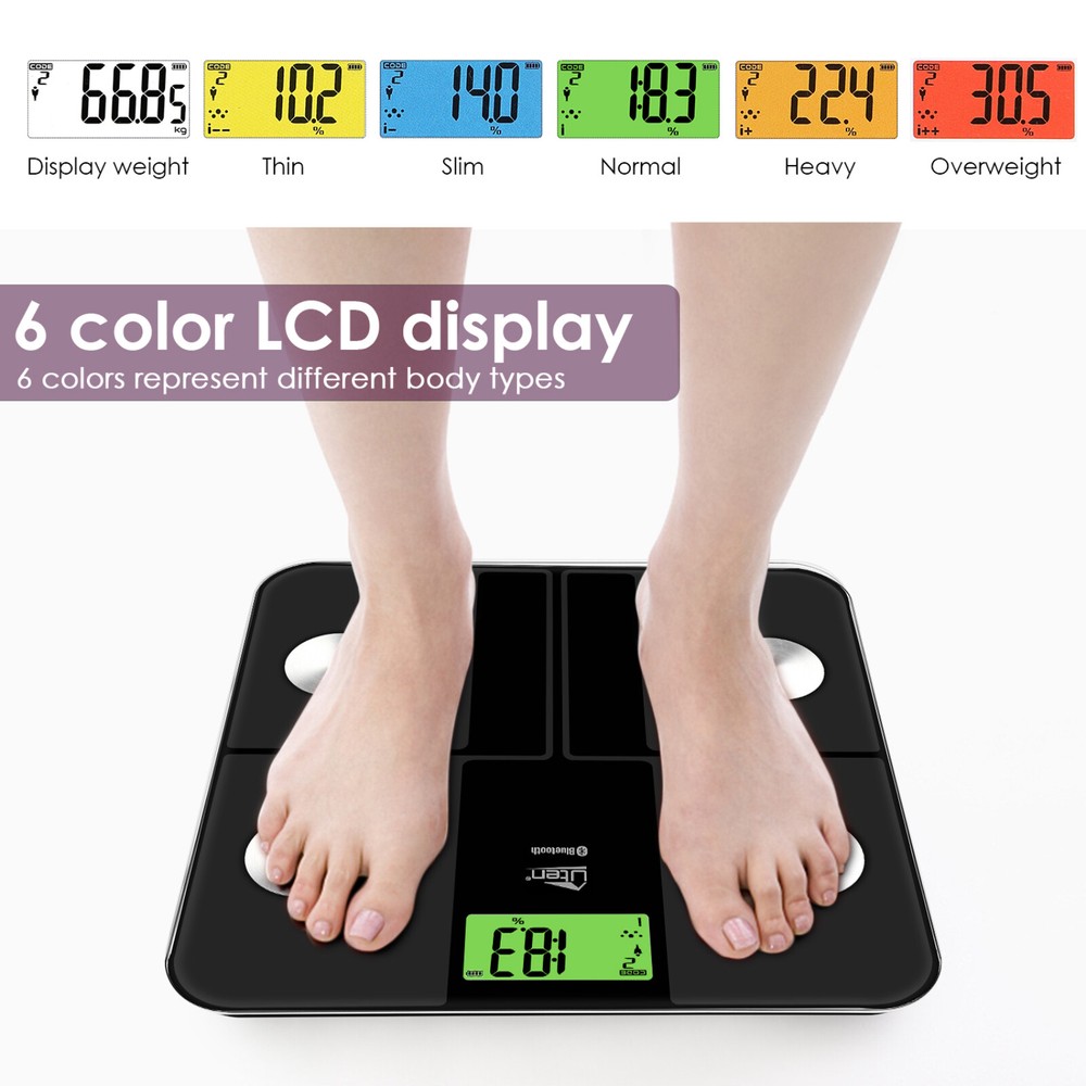 Digital Body Weight Scale Backlit Display High Precision Bluetooth BathroomScale