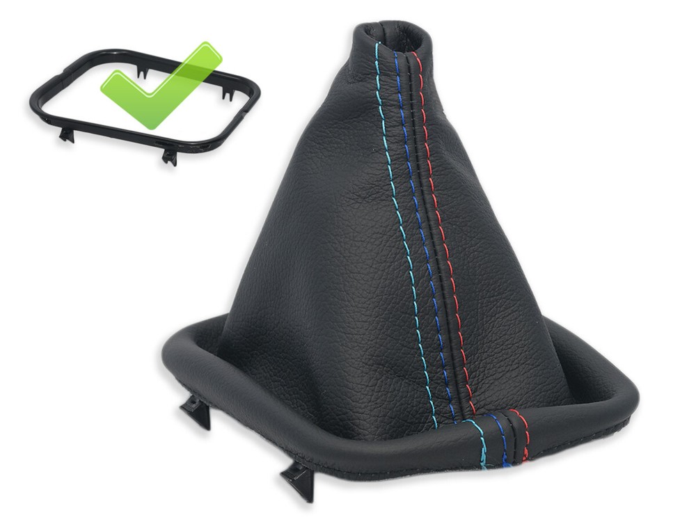 FOR BMW E30 1982-1994  GEAR SHIFT BOOT GAITER LEATHER STITCH MPOWER + FRAME