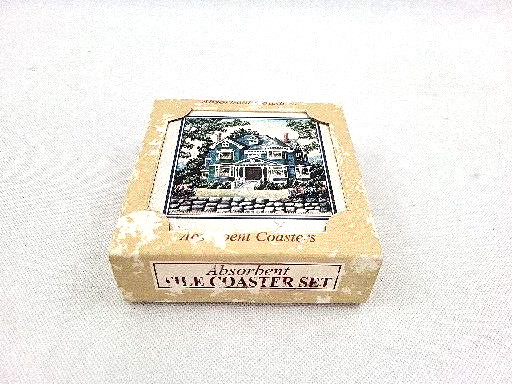 Vintage Winter Holme Adorement Tile Coaster Set