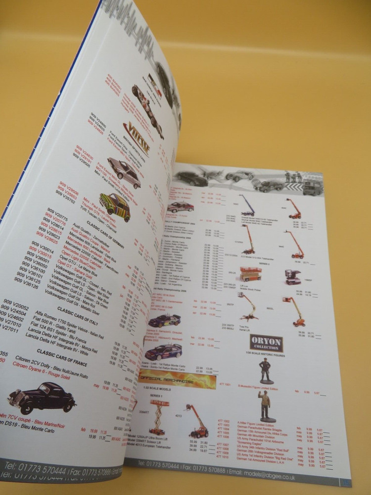 A B Gee 2007 Exclusive Distribution Range Price List Collectables