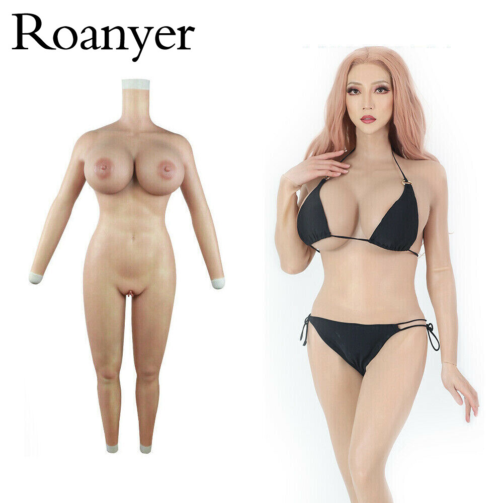 Roanyer Crossdresser  Silicone H Cup Body Suit with arms big boobs breast forms