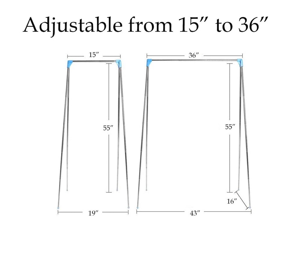 Portable Garment Rack Extra Compact and Lightweight, Foldable Mini Drying Clo...