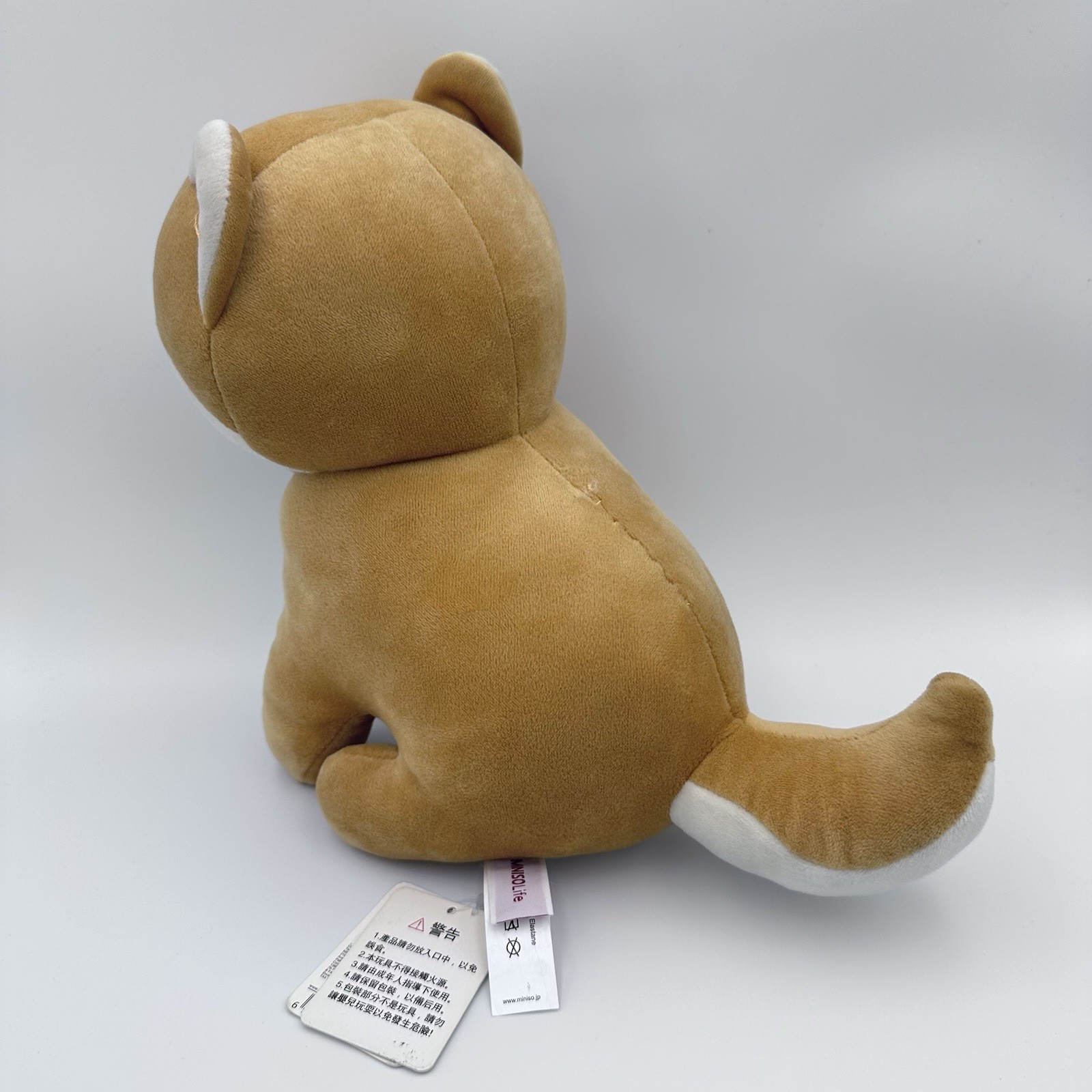 10” Miniso Life + 5” Bellzi Plush Stuffed Shiba Inu Corgi Dog Sitting Lot Of 2