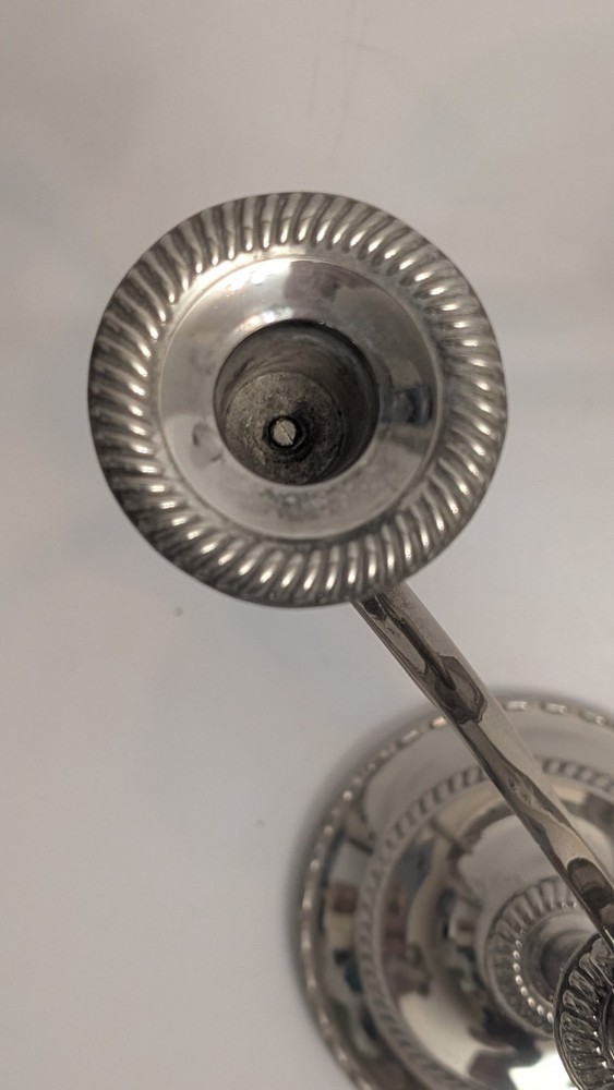 Vintage Silver Plate Adjustable Five Arm Candelabra