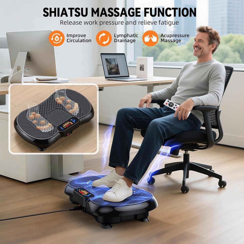 Vibration Plate Exercise Machine 2025 Upgraded Vibrating Plate for Lymphatic ...