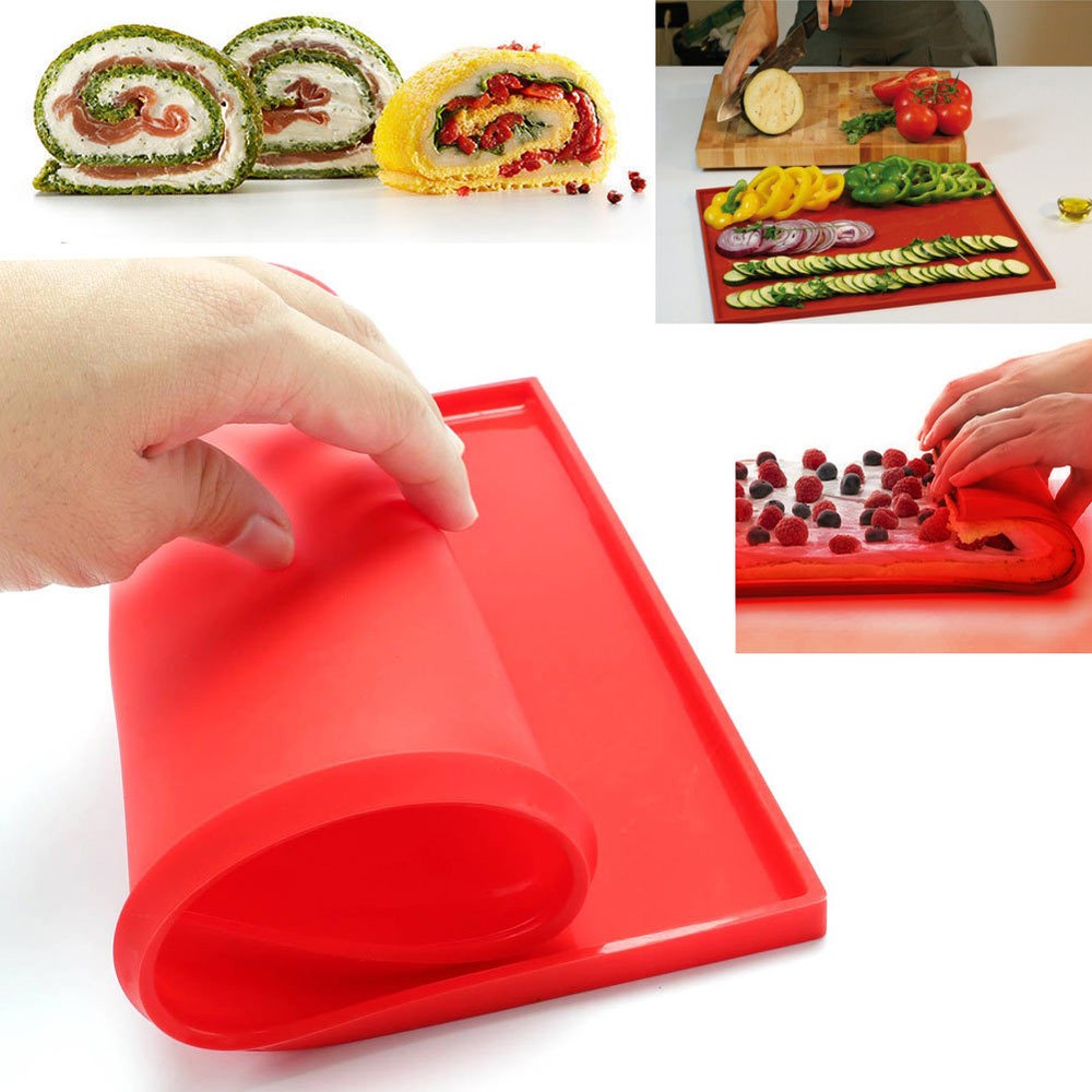 Big Baking Mat Pizza Pan Swiss Cake Roll Silicone Mat Chocolate Baking Tools
