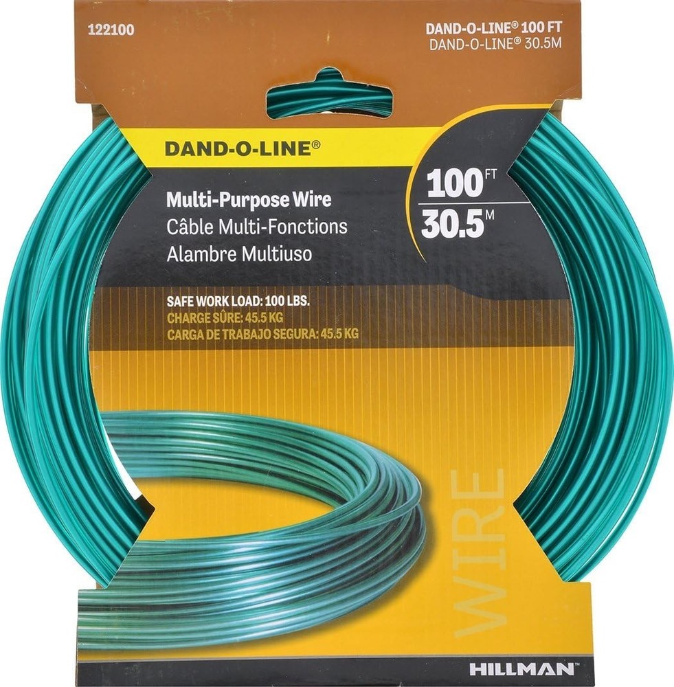 Green Vinyl Jacketed Multi-Purpose Cable Wire, 100', Safe Work Load for 100 P...
