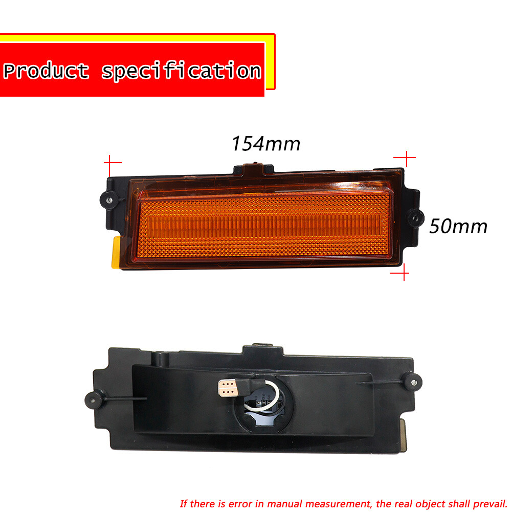 For 1981-1988 Chevy Monte Carlo SS Amber LED Front & Red Rear Side Marker Lights
