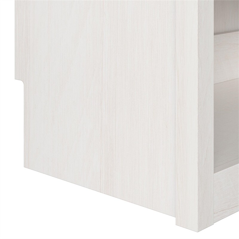 Signature Sleep Murphy Wall Bed Side Cabinet with Pullout Nightstand Ivory Oak