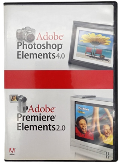 Adobe Photoshop Elements 4.0 & Adobe Premiere Elements 2.0 (PC, 2005)