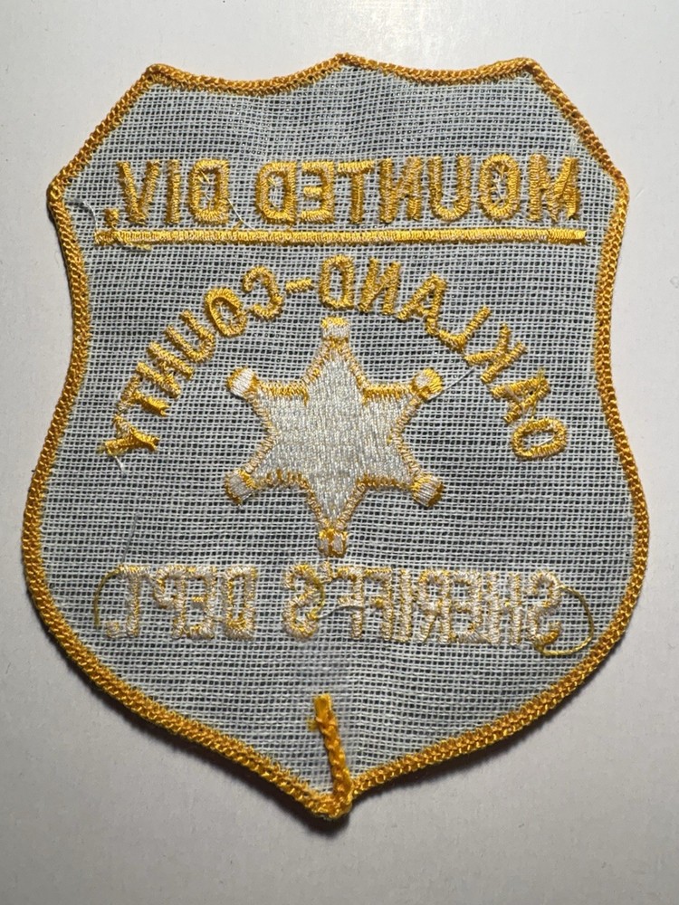 Oakland County Michigan Sheriff Mounted Division Patch