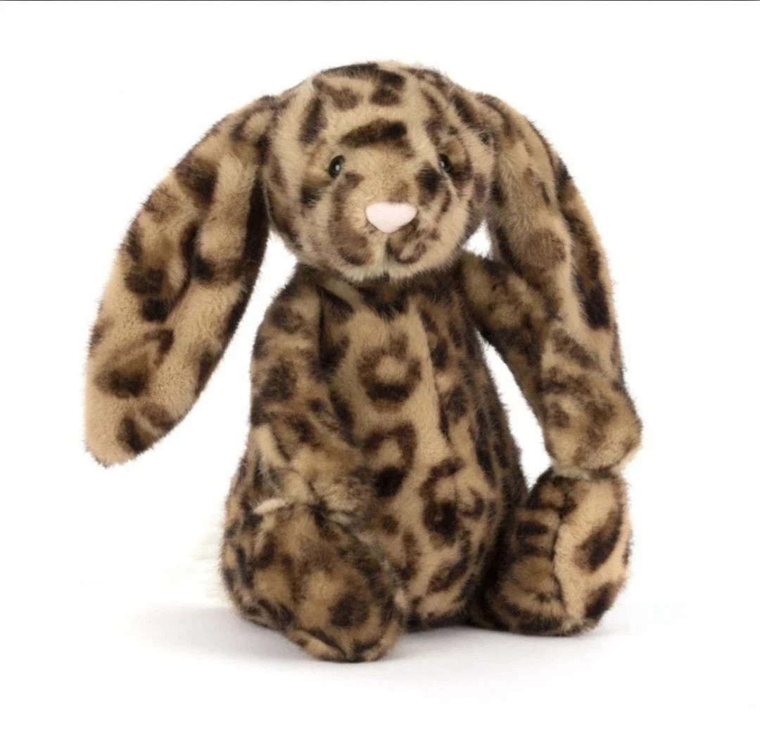 Jellycat Cobblehop Leopard Bunny Plush Toy Doll Soft Stuffed Gifts With Dust Bag