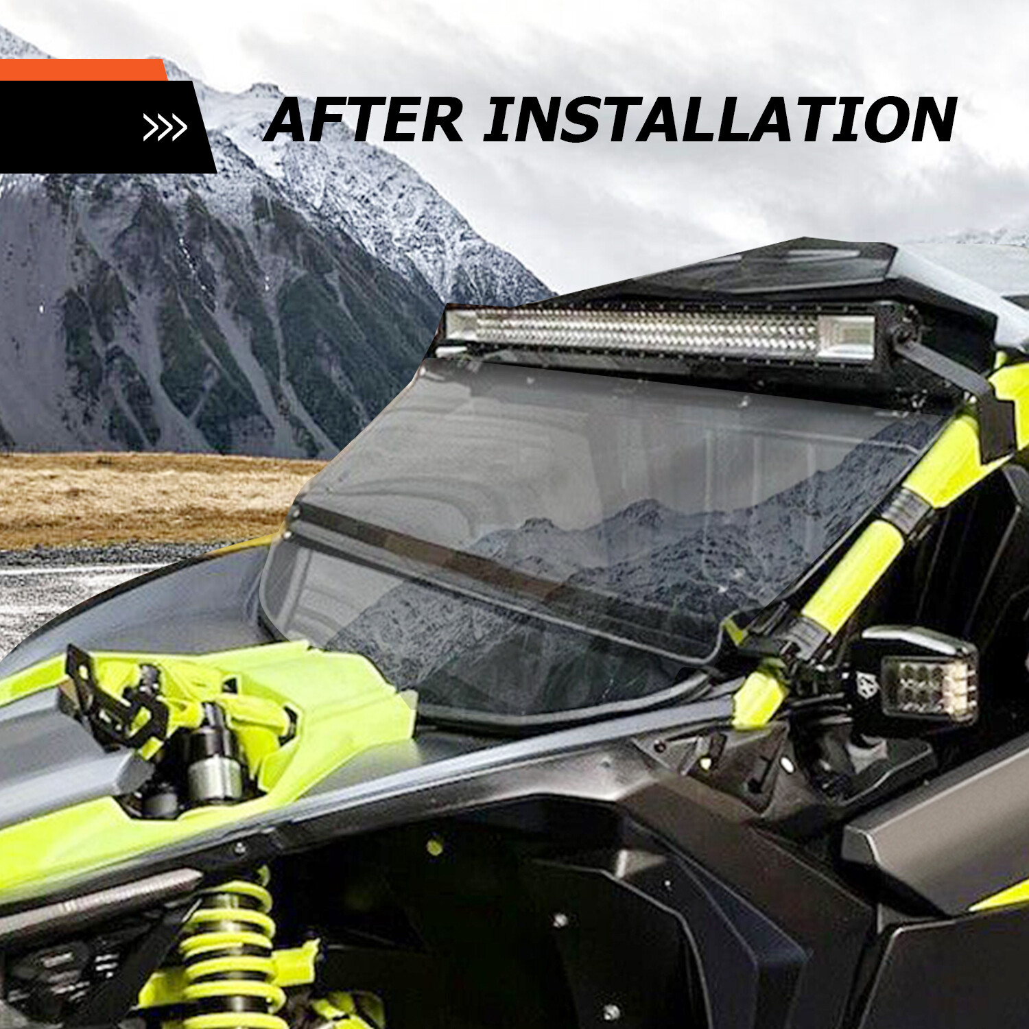 3-IN-1 Flip Tinted Polycarbonate Windshield For Can-Am Maverick X3 (64" or 72")