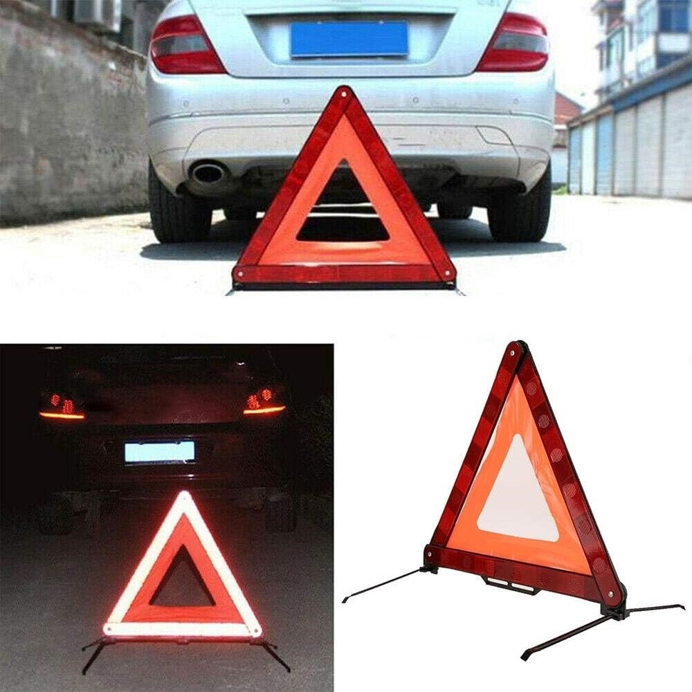 Clear-Sight Foldable Car Triangle-Durable Construction f Emergency Roadside Use