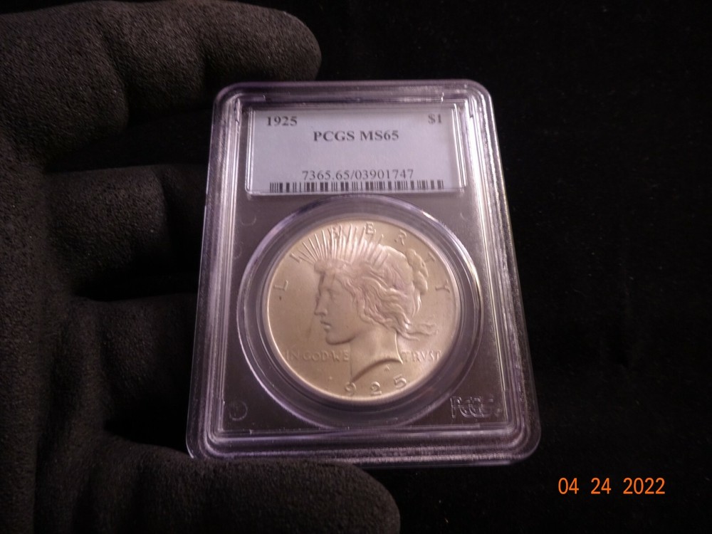 1925 Peace Silver Dollar, PCGS MS65