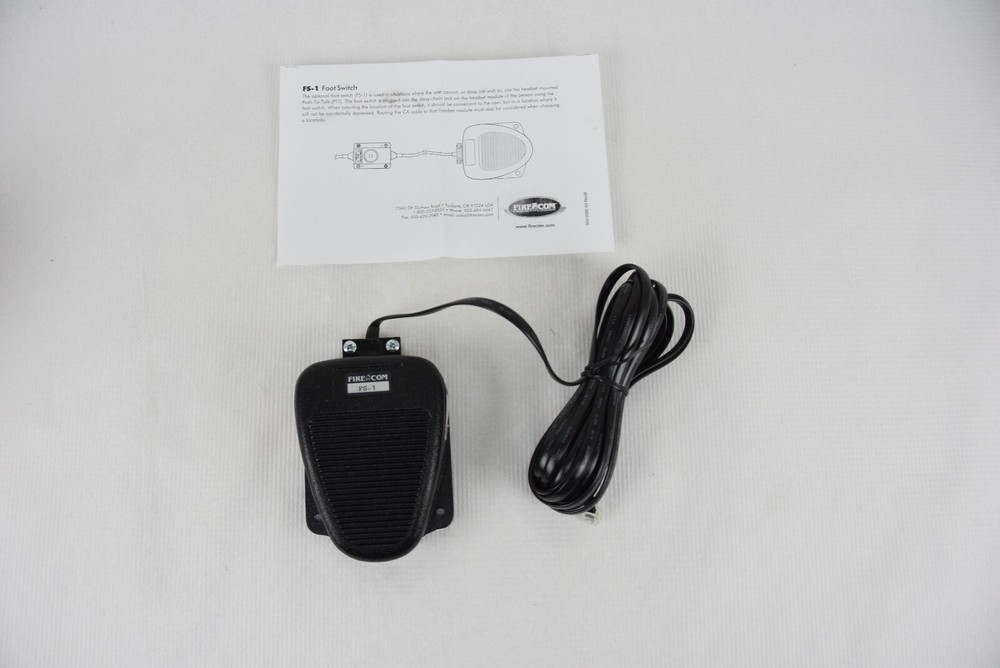 Fire Com FS-1 Hands Free Footswitch For EMS Communication