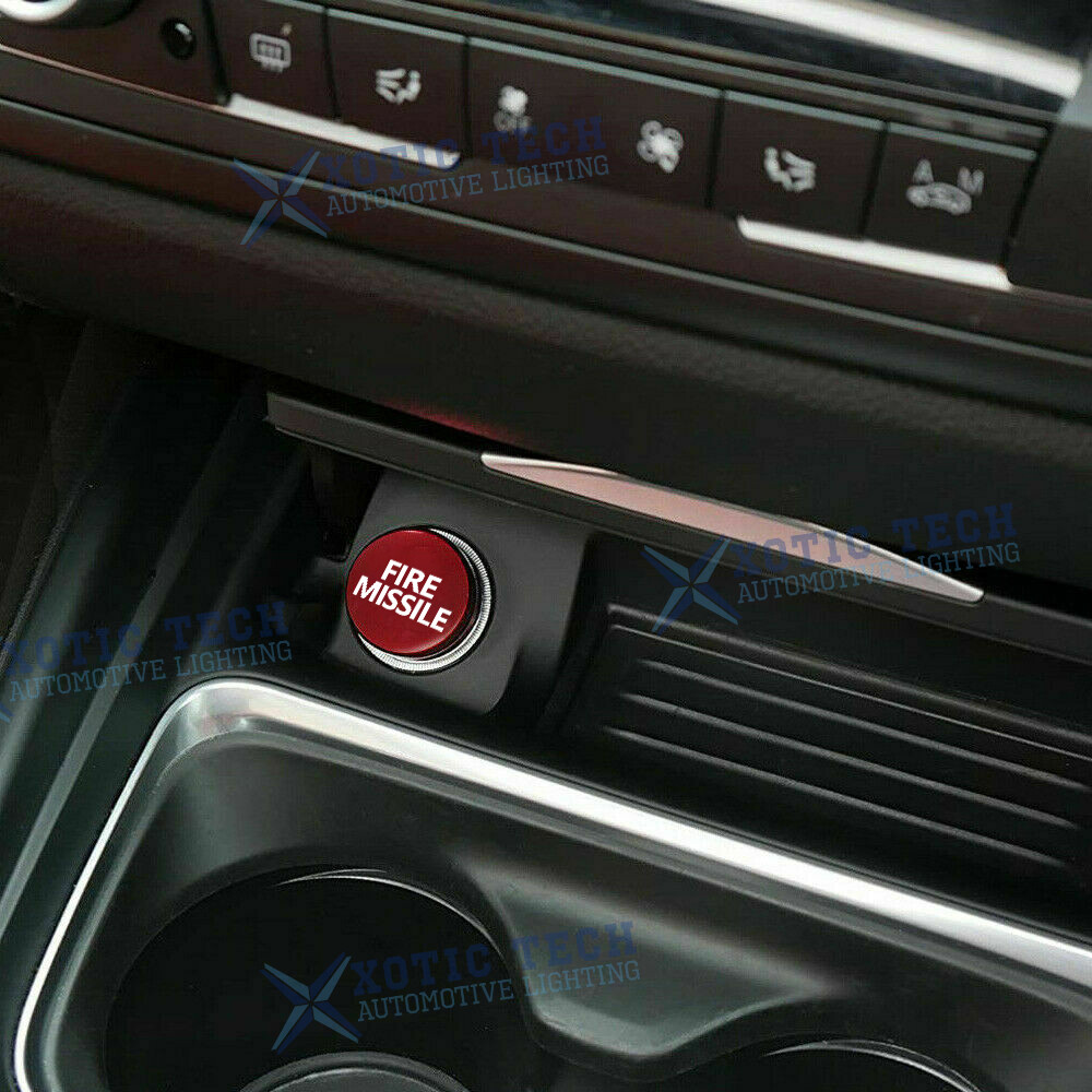 2X Interior Billet Aluminum Fire Missile Eject Button Car Cigarette Lighter Trim