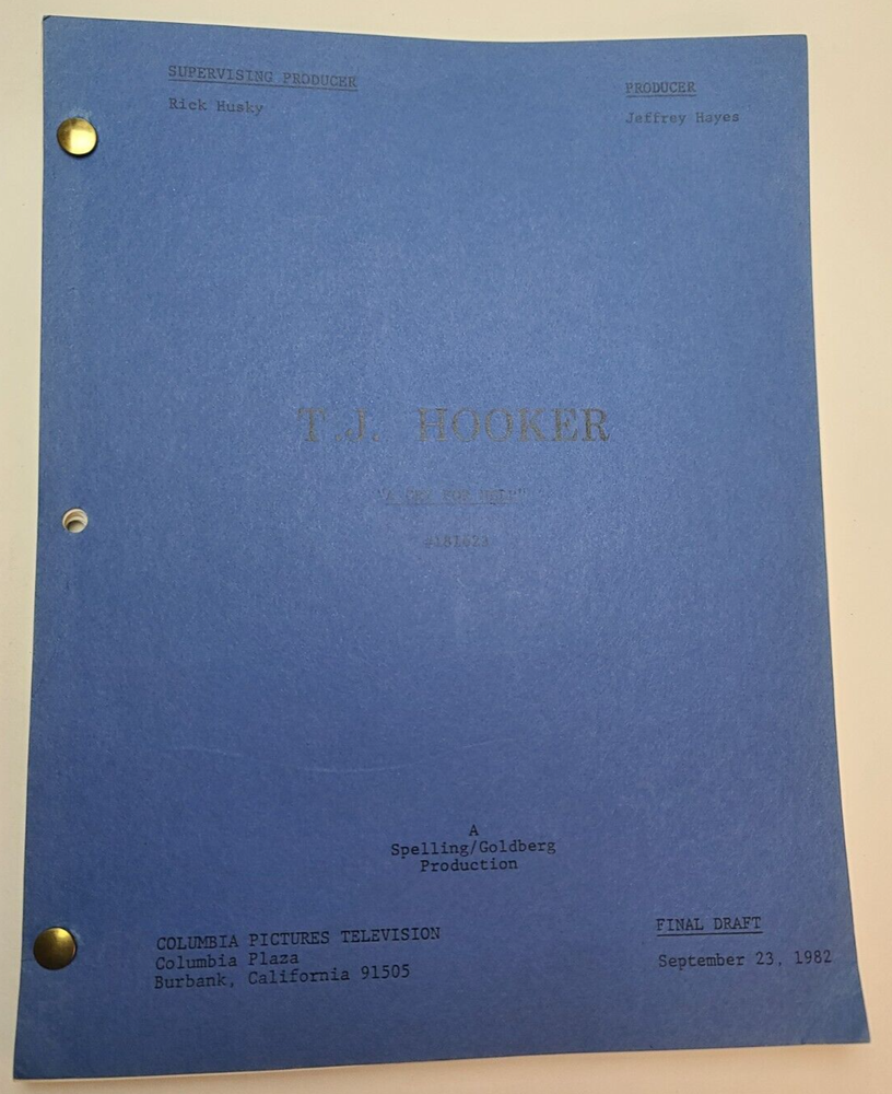 T.J. HOOKER / Jack V. Fogarty 1982 TV Script, William Shatner "A Cry for Help"