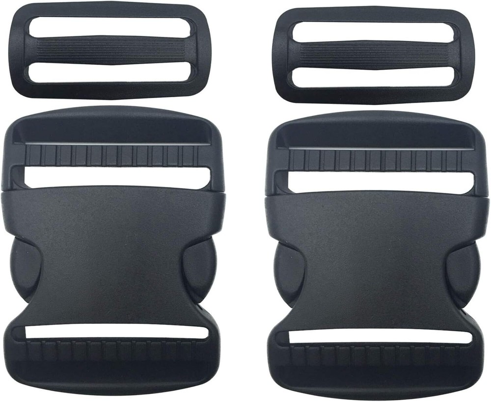EesTeck 2 Set 2 Inch Flat Dual Adjustable Plastic Quick Side 2"-2 Pack
