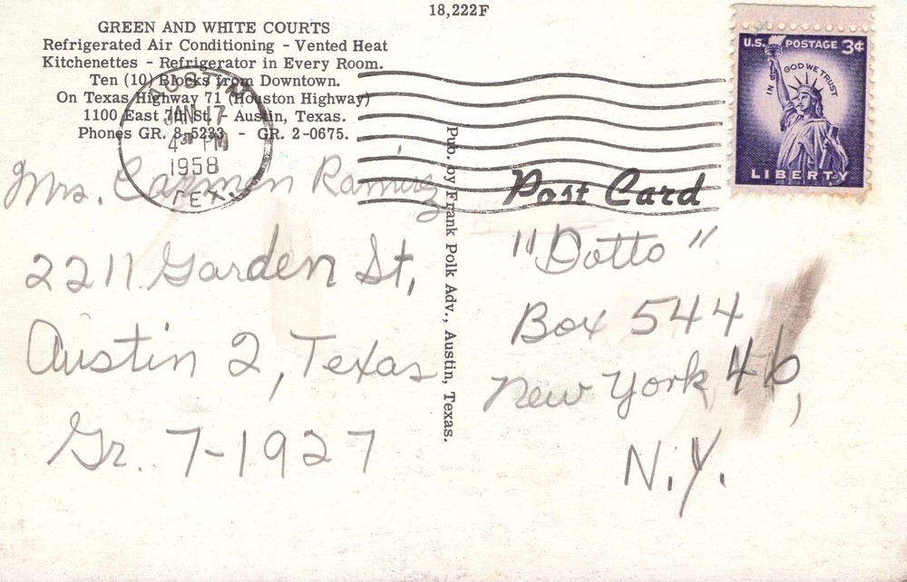 GREEN & WHITE COURTS, AUSTIN, TX - PC6849