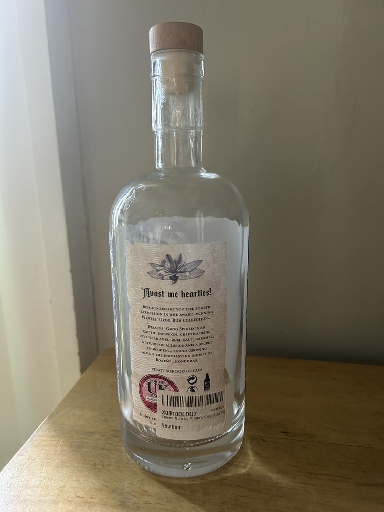 Empty Rum Bottle Pirates Grog